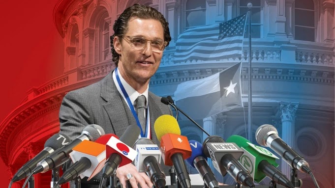 Matthew McConaughey has decided not to run for the Texas governor. Matthew McConaughey, Texas