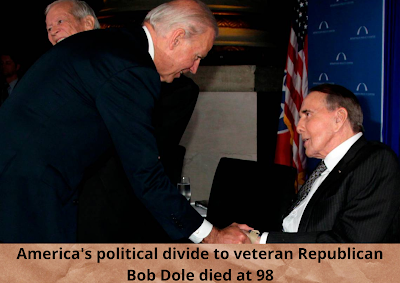 US President Joe Biden has led tribute to a political leader Bob Dole US President Joe Biden paid tribute to both sides of the US political divide to Republican veteran Bob Dole, who died at the age of 98.