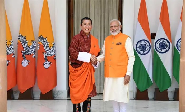 PM Narendra Modi honoured by Bhutan's highest civilian award PM Modi with Bhutan PM Lotay Tshering