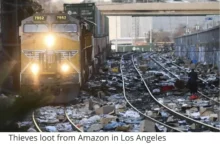 Thieves loot from Amazon in Los Angeles